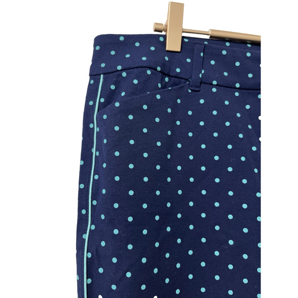 Old Navy Womens Pixie Polk Dot Ankle Pants Size 12 Navy Career Office Work NWT - Picture 5 of 8
